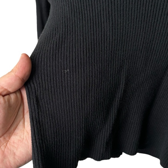 Vintage Guess Size XS Black Dolman Sleeve Half Zip Hoodie Jacket Slouchy Knit - Picture 10 of 14